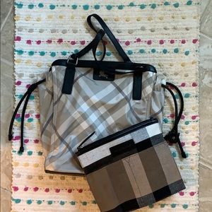 Authentic Burberry purse and organization bag